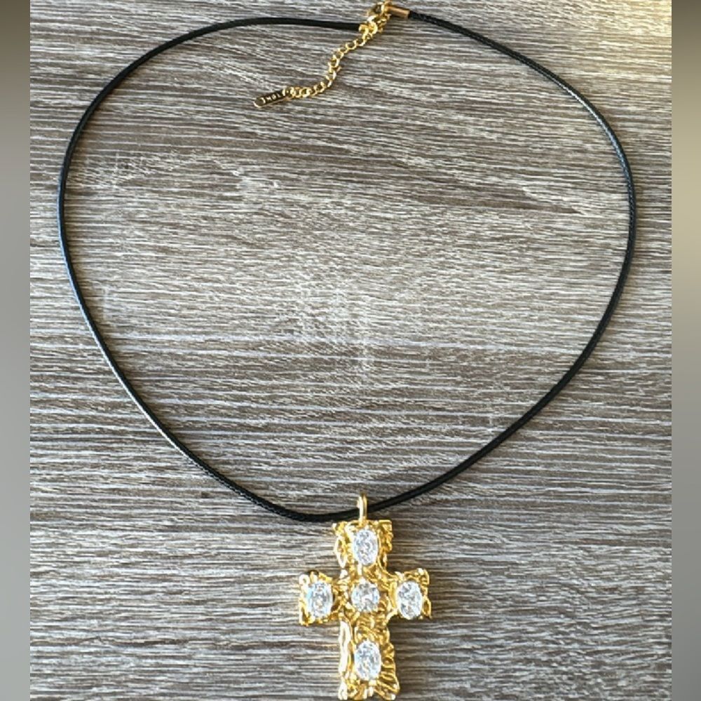Bohemian cross necklace A173 - Picture 2 of 4